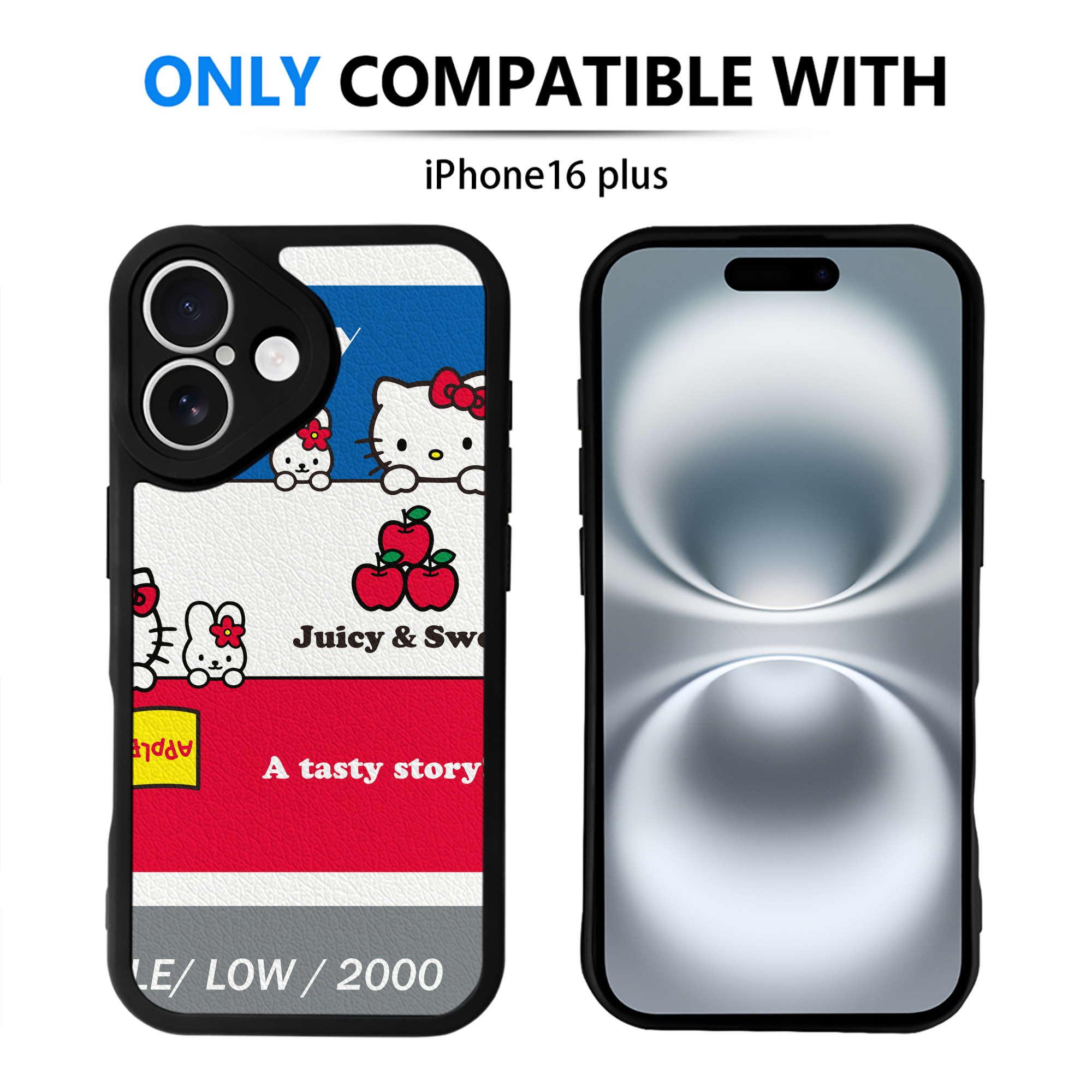 （画像用） Hello Kitty ハローキティ 【iPhone 16シリーズ対応】シリコンスマホケース（レザー調） 材質：シリコン